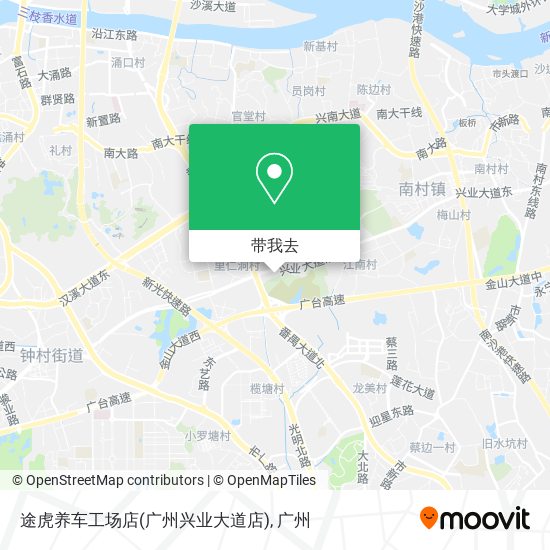途虎养车工场店(广州兴业大道店)地图