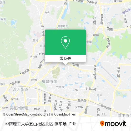 华南理工大学五山校区北区-停车场地图