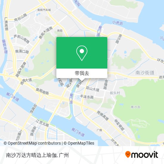 南沙万达方晴边上瑜伽地图