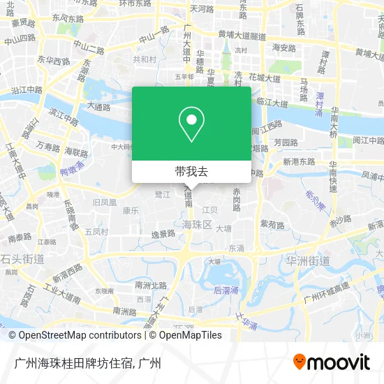 广州海珠桂田牌坊住宿地图