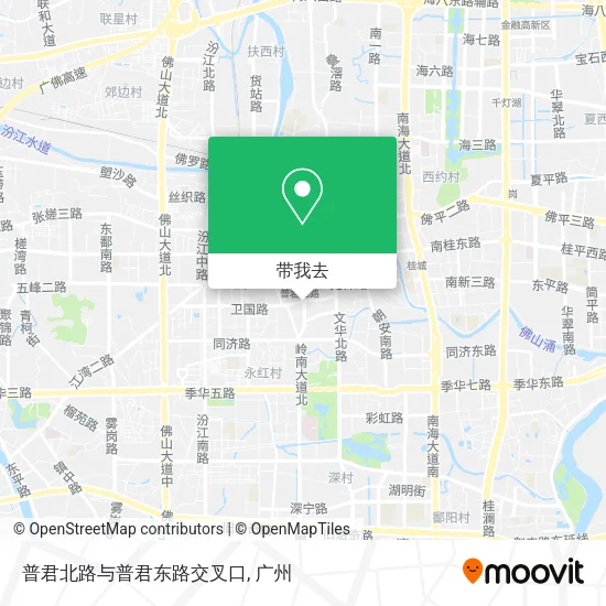 普君北路与普君东路交叉口地图