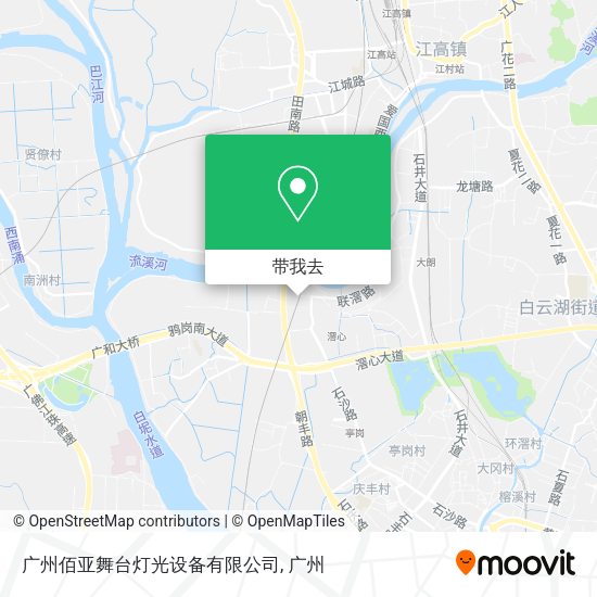 广州佰亚舞台灯光设备有限公司地图