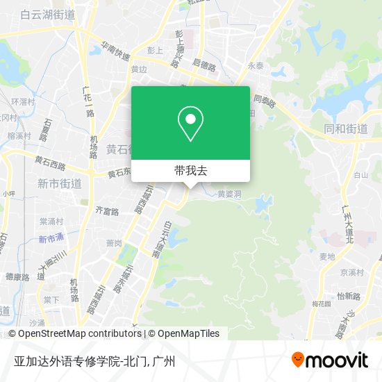 亚加达外语专修学院-北门地图