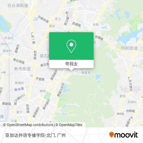 亚加达外语专修学院-北门地图