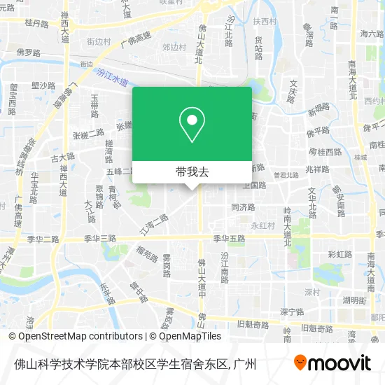 佛山科学技术学院本部校区学生宿舍东区地图