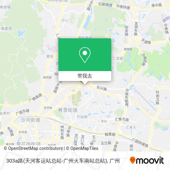 303a路(天河客运站总站-广州火车南站总站)地图