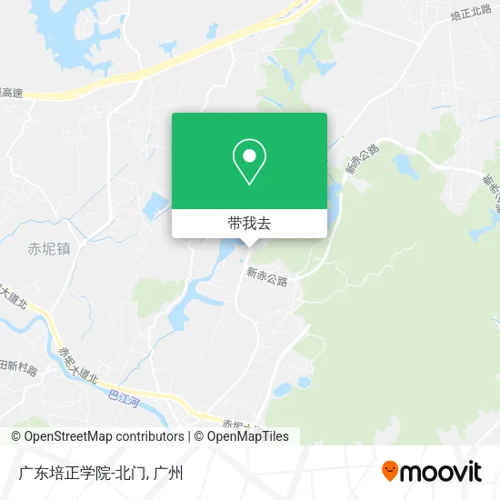 广东培正学院-北门地图