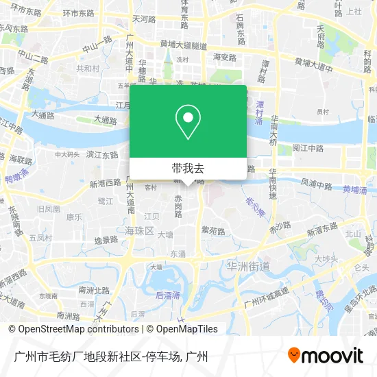 广州市毛纺厂地段新社区-停车场地图