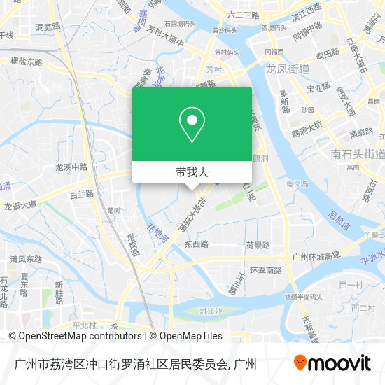 广州市荔湾区冲口街罗涌社区居民委员会地图