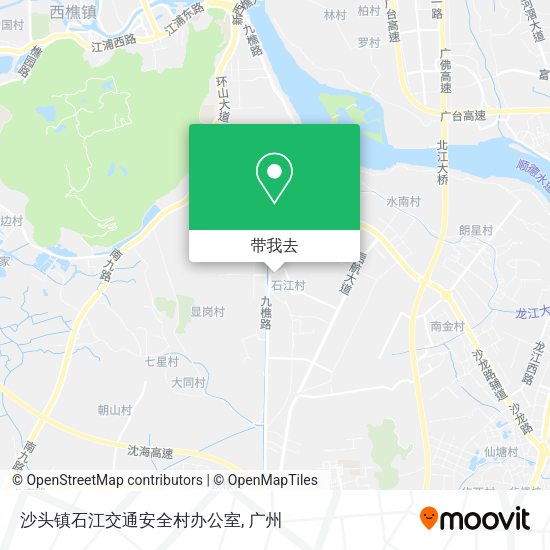 沙头镇石江交通安全村办公室地图