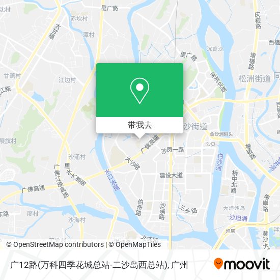 广12路(万科四季花城总站-二沙岛西总站)地图
