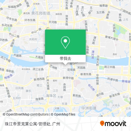 珠江帝景克莱公寓-管理处地图
