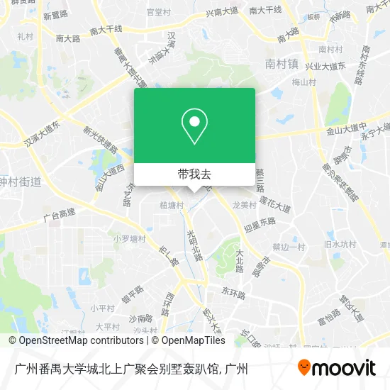 广州番禺大学城北上广聚会别墅轰趴馆地图