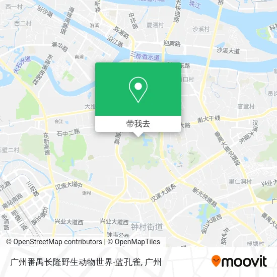 广州番禺长隆野生动物世界-蓝孔雀地图