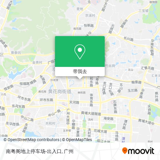南粤阁地上停车场-出入口地图