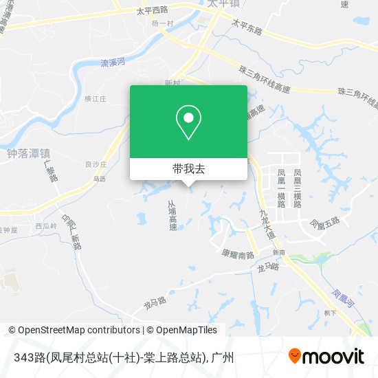 343路(凤尾村总站(十社)-棠上路总站)地图