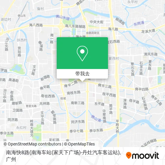 南海快8路(南海车站(家天下广场)-丹灶汽车客运站)地图