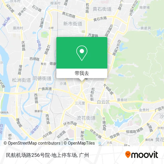 民航机场路256号院-地上停车场地图