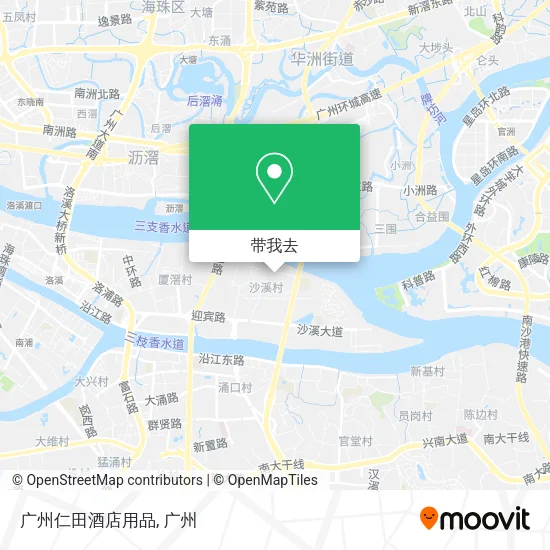 广州仁田酒店用品地图