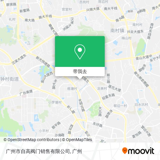 广州市自高阀门销售有限公司地图