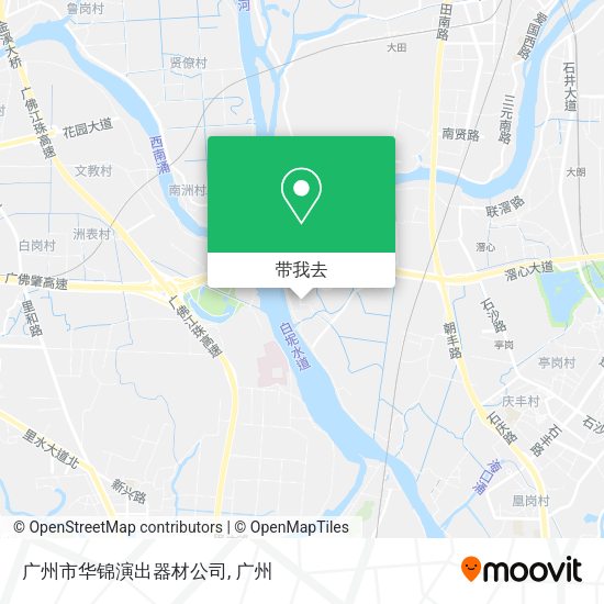 广州市华锦演出器材公司地图