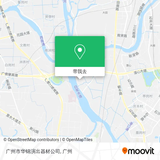 广州市华锦演出器材公司地图