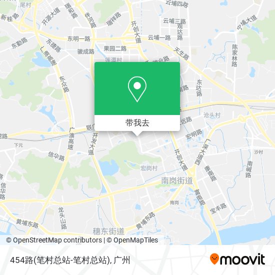 454路(笔村总站-笔村总站)地图