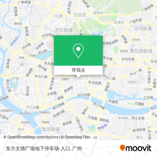 东方文德广场地下停车场-入口地图