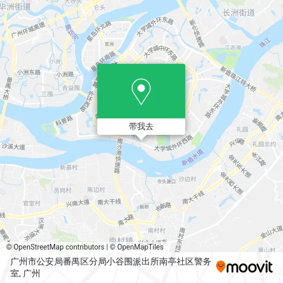 广州市公安局番禺区分局小谷围派出所南亭社区警务室地图
