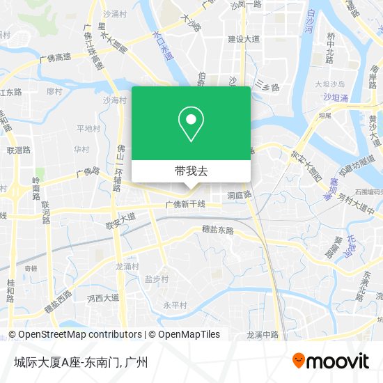 城际大厦A座-东南门地图