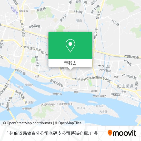 广州航道局物资分公司仓码支公司茅岗仓库地图