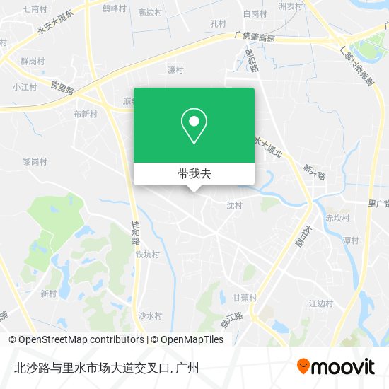北沙路与里水市场大道交叉口地图
