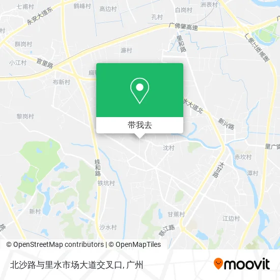 北沙路与里水市场大道交叉口地图