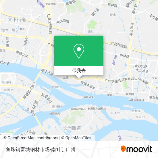 鱼珠钢富城钢材市场-南1门地图