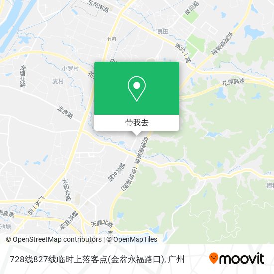 728线827线临时上落客点(金盆永福路口)地图