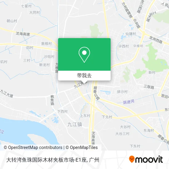 大转湾鱼珠国际木材夹板市场-E1座地图