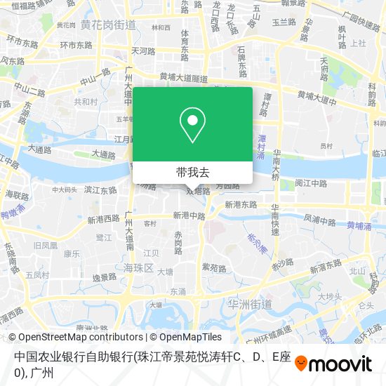 中国农业银行自助银行(珠江帝景苑悦涛轩C、D、E座0)地图