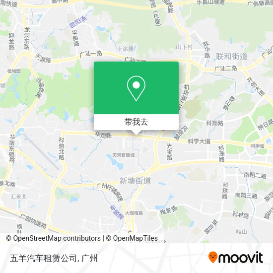 五羊汽车租赁公司地图