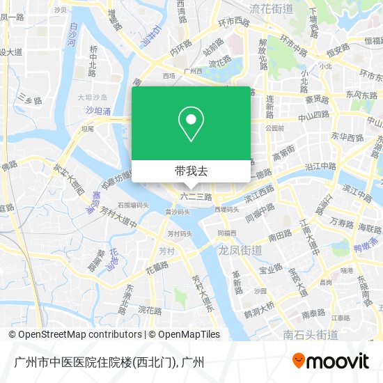 广州市中医医院住院楼(西北门)地图
