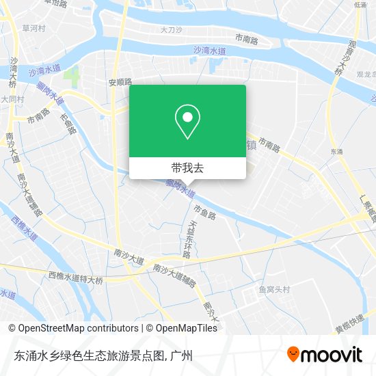 东涌水乡绿色生态旅游景点图地图