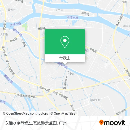 东涌水乡绿色生态旅游景点图地图