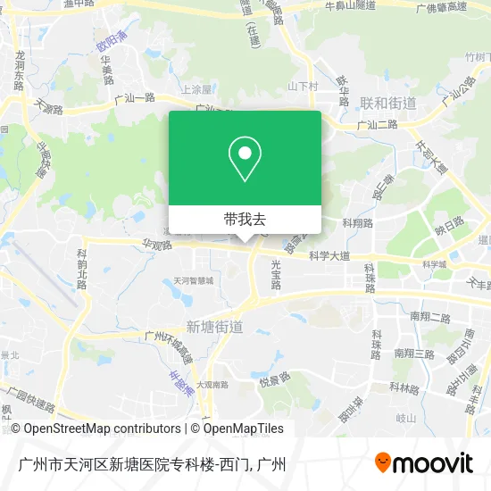 广州市天河区新塘医院专科楼-西门地图