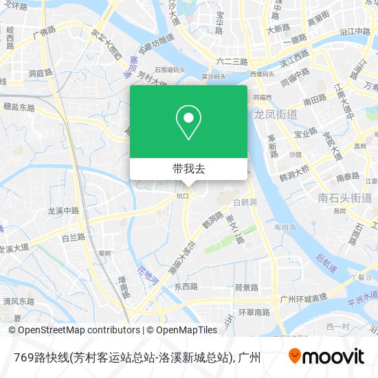 769路快线(芳村客运站总站-洛溪新城总站)地图