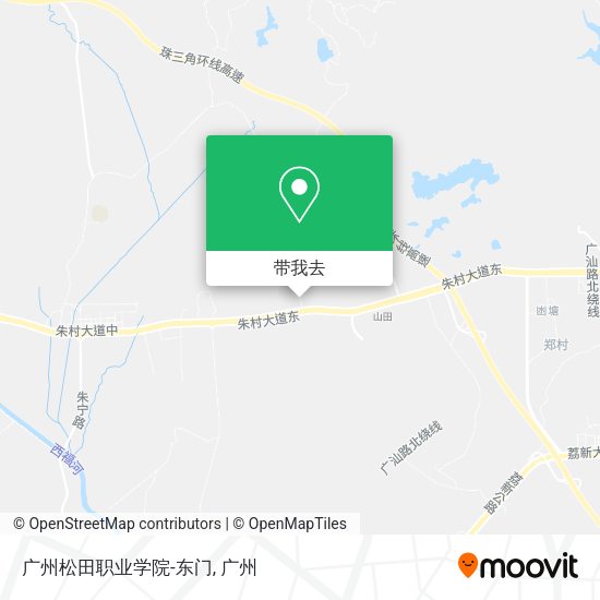 广州松田职业学院-东门地图
