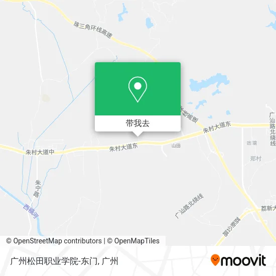 广州松田职业学院-东门地图