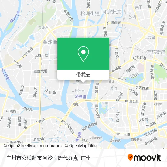 广州市公话超市河沙南街代办点地图