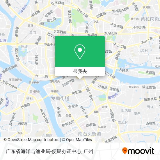 广东省海洋与渔业局-便民办证中心地图
