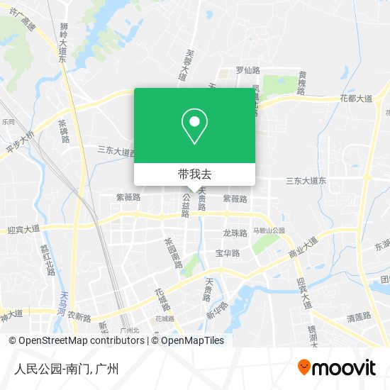 人民公园-南门地图