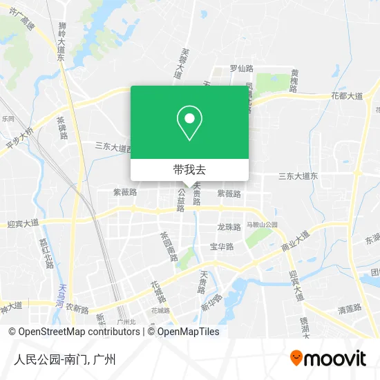 人民公园-南门地图