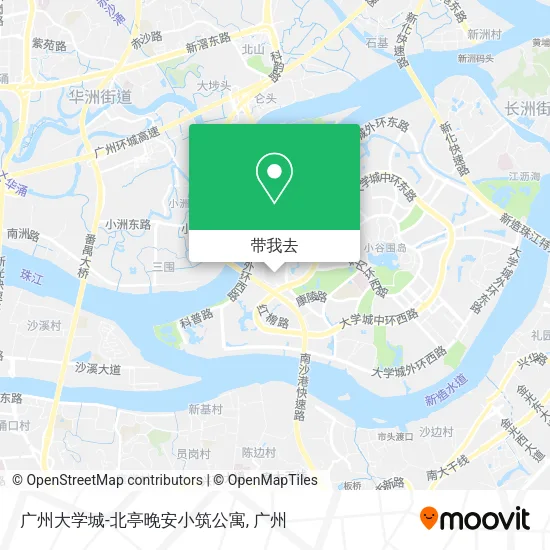 广州大学城-北亭晚安小筑公寓地图